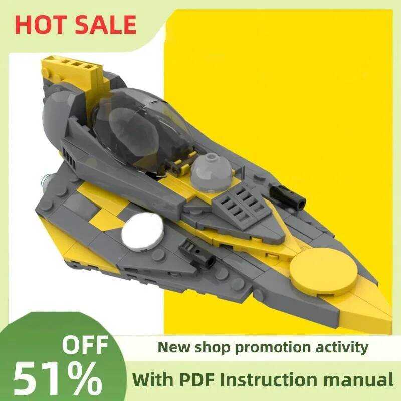 C New 200Pcs Famous Star Battle Movie Moc 7B Starfighter Model Diy Creative Ideas Child Toys Birthd