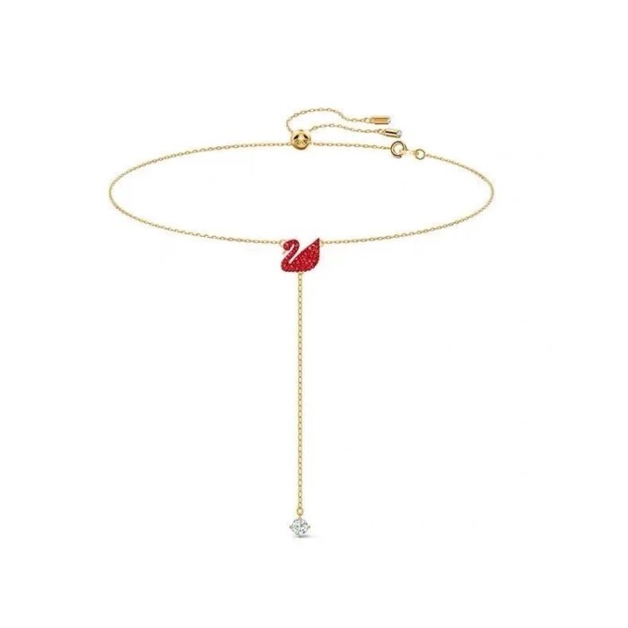 สร้อยคอ Swarovski Red Iconic Swan สำหรับผู้หญิง พร้อมเป็นของขวัญในเทศกาลคริสต์มาส
