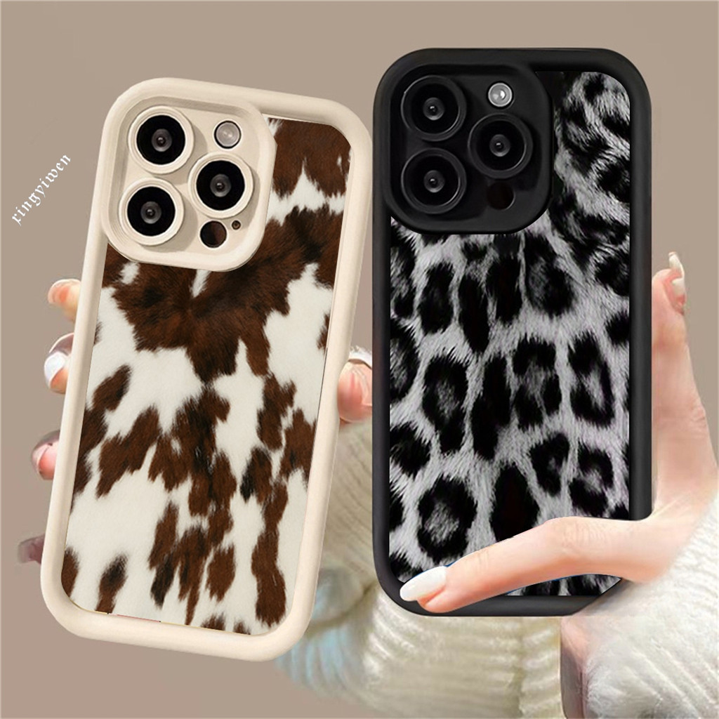 ปลอก OPPO RMX1941 RMX1945 RMX3363 RMX3360 RMX3751 ลายสก๊อตสีขาว เคสหนังหุ้มปลายลึงค์ลาย 14 ป้องกันกา