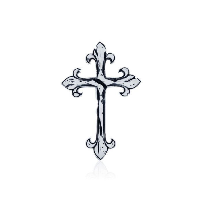 AKE AKE The Unbroken Crest pendant จี้สร้อยคอเงินแท้925 แกะมือขัดเงาลงดำ "Unbroken Cross"