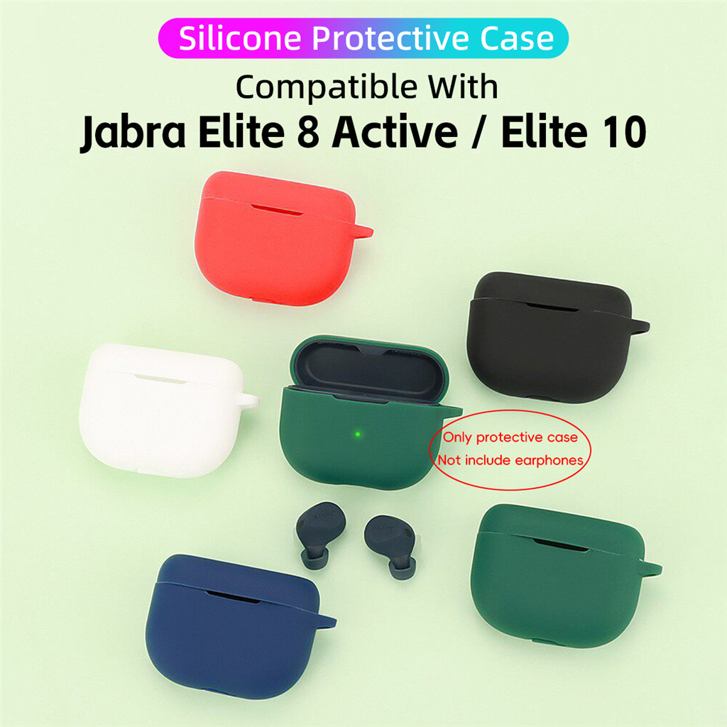 เคสซิลิโคนพร้อมพวงกุญแจสําหรับ Jabra Elite 10 / 8 Active (เฉพาะฝาครอบป้องกันหูฟัง)