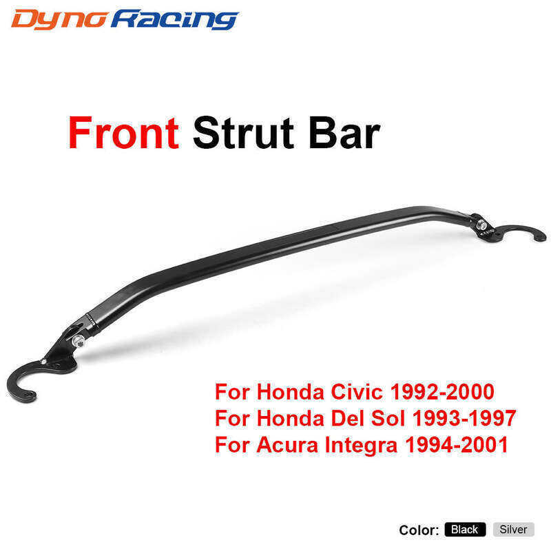 สีดํา Upper Brace Tie ชุดด้านหลังสําหรับ Honda Civic 92-95 EG/93-97 Del Sol/94-01 Integra DC2 ด้านหน