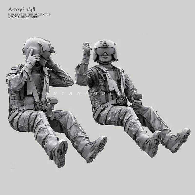 C 50Mm 1/35 Helicopter Pilot Soldiers Resin Model Figure Gk Micro Miniature 3D Printed White Model