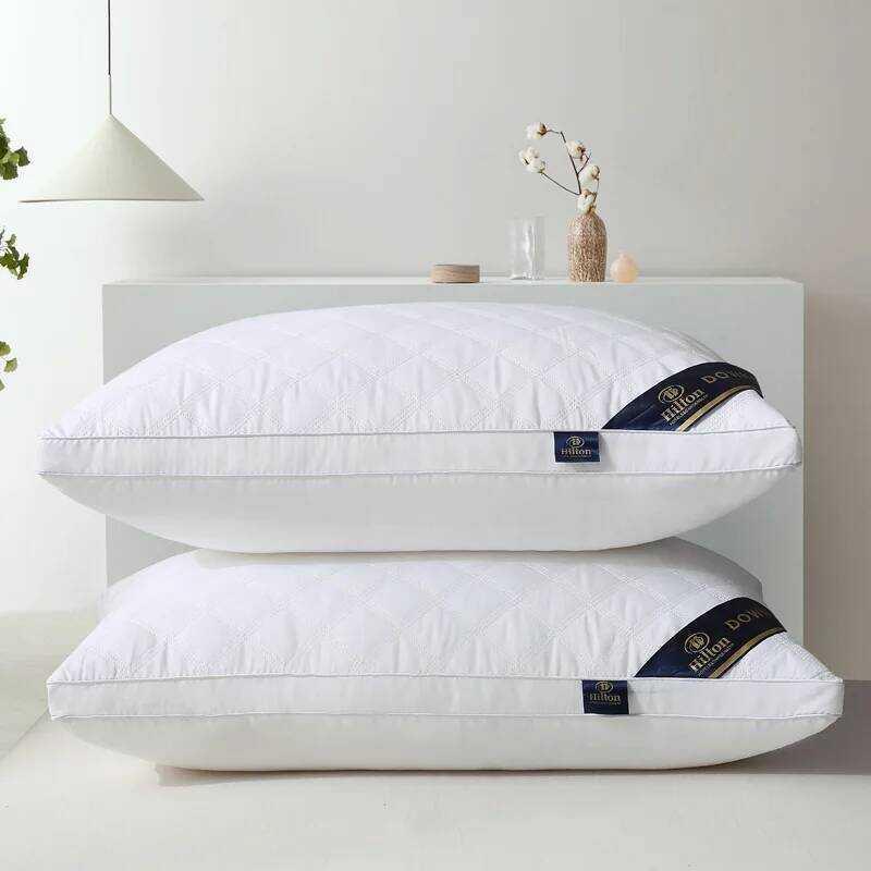 C Bedroom Bed Sleep Cervical Pillow Middle-High Pillow Core Frosted Thickened Machine Wash Quilt Co