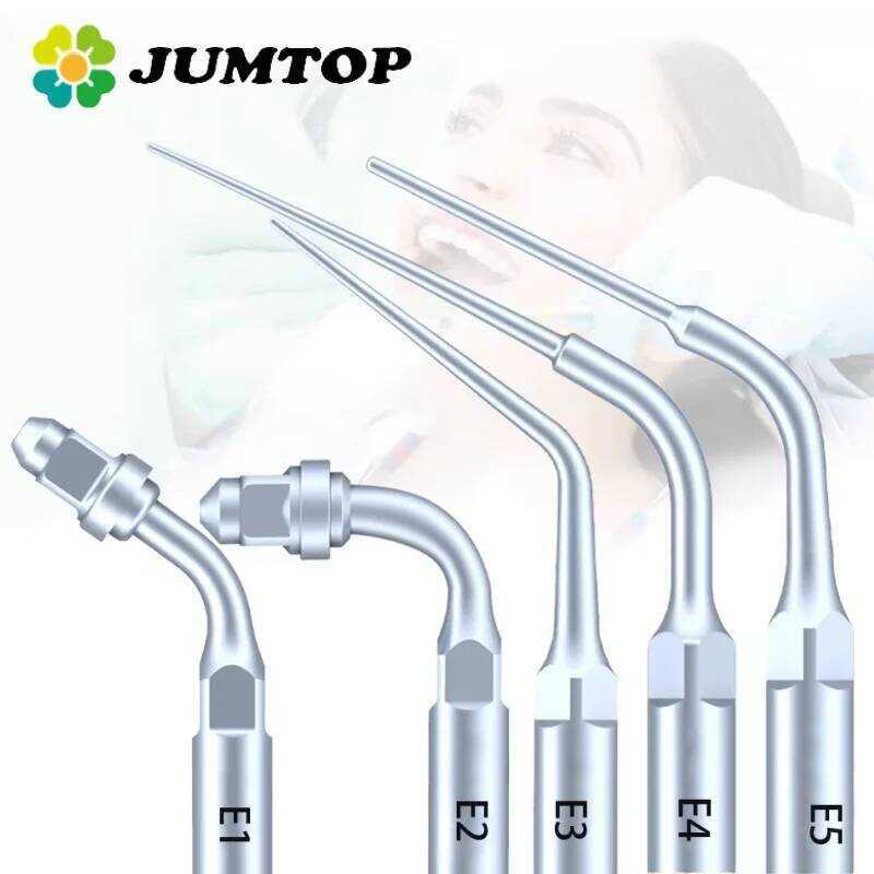 C JUMTOP 5Pcs Dental Ultrasonic Scaler Tips E1 E2 E3 E4 E5 Endodontics Endo Perio Scag Tips Fit For