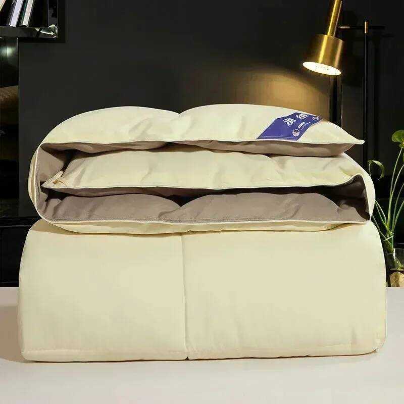 C High Grade White Goose/Duck Down Comforter Duvet Winter Quilt Blanket Filler With Cotton Cover Th