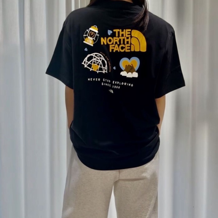 เสื้อยืด TNF คอลเล็กชันฤดูร้อน คอรอบ ผ้าฝ้ายระบายอากาศได้ดี