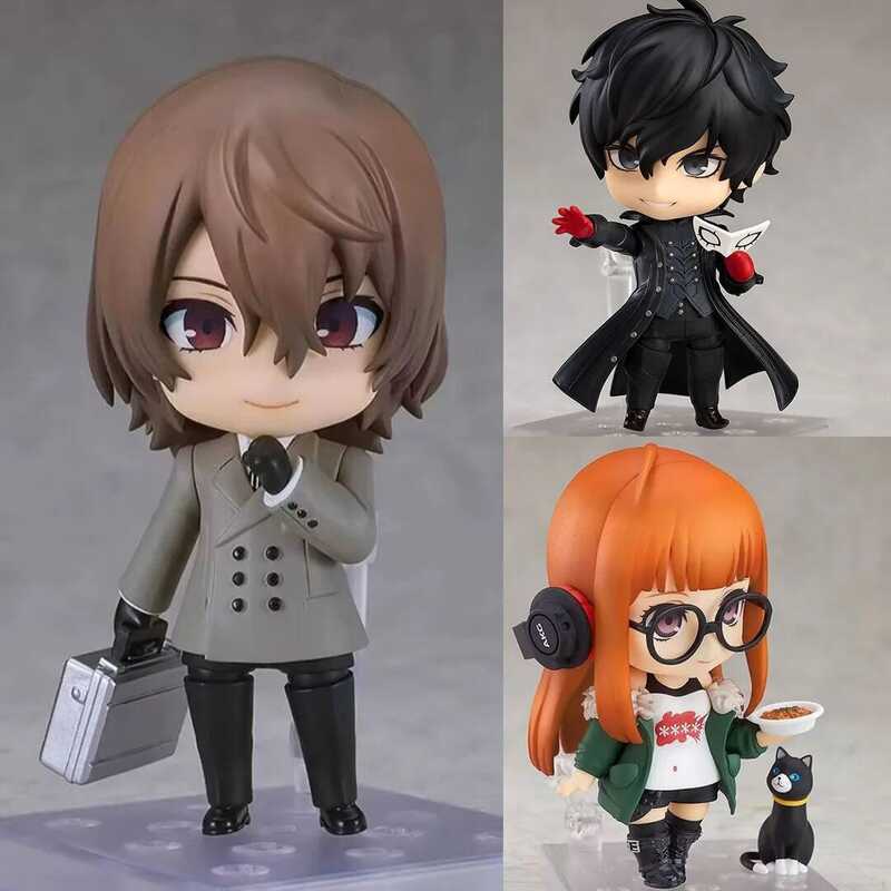 C Q Version 2706# Akechi Goro 8# Amamiya Ren 63# Sakura Futaba Figures PERSONA Game Model Doll Set