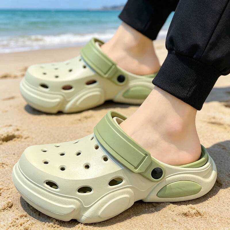 C YUYIN Men's Casual Sandals 2026 Summer Thick-Soled Non-Slip Breathable Closed Toe Beach Slippers