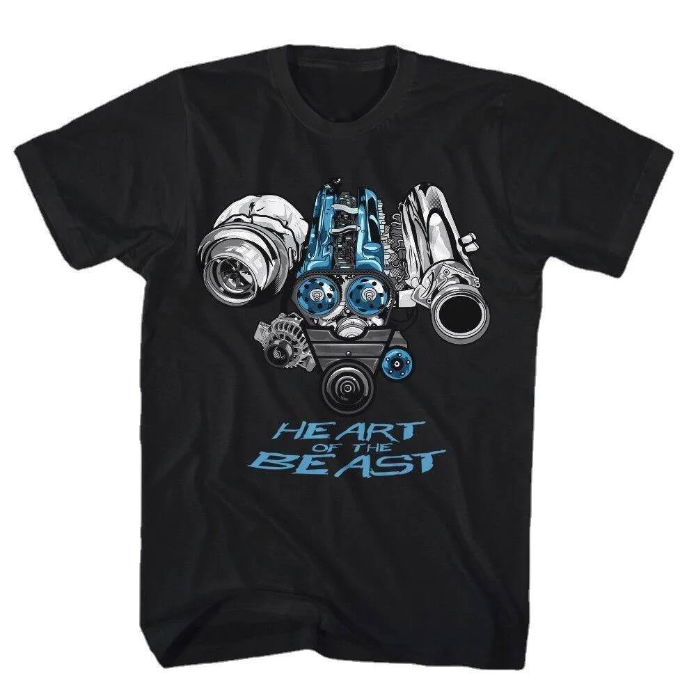 รถญี่ปุ่น 2JZ เครื่องยนต์ Turbo Tuning JDM เสื้อยืด ฤดูร้อนผ้าฝ้ายแขนสั้น O-คอ Mens T เสื้อใหม่ S-3X