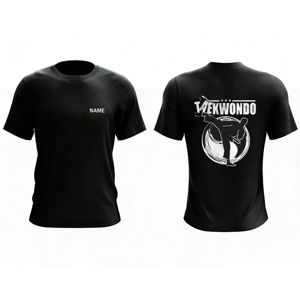 ผู้ชาย TAEKWONDO T KICK เสื้อยืดผู้ใหญ่เสื้อยืดไมโครไฟเบอร์ Unisex