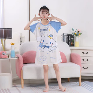 Affordable Kids Teen's Short Sleeve Round-Neck Sleepwear Adorable Unicorn Girls' Nightie for 4 - 5 years