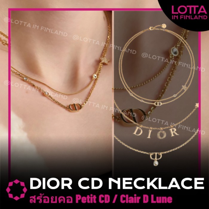 Authenticพร้อมส่งDIOR Petit CD Necklace สร้อยคอ #Dio(r)evolution #Clair D Lune