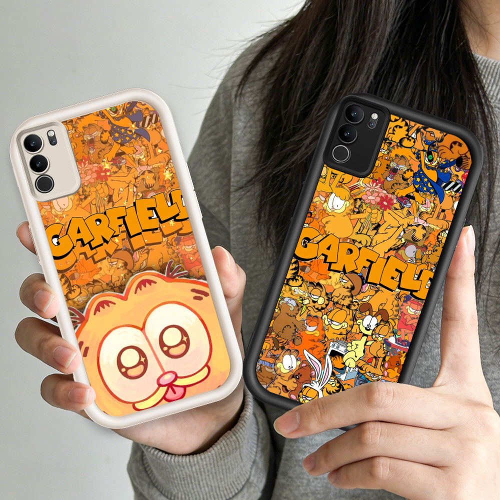 HP O-18 Garfield เคสโทรศัพท์ซิลิโคนสําหรับ VIVO Y300 V40 Y200 V50 Y19S Pro Lite plus 5G