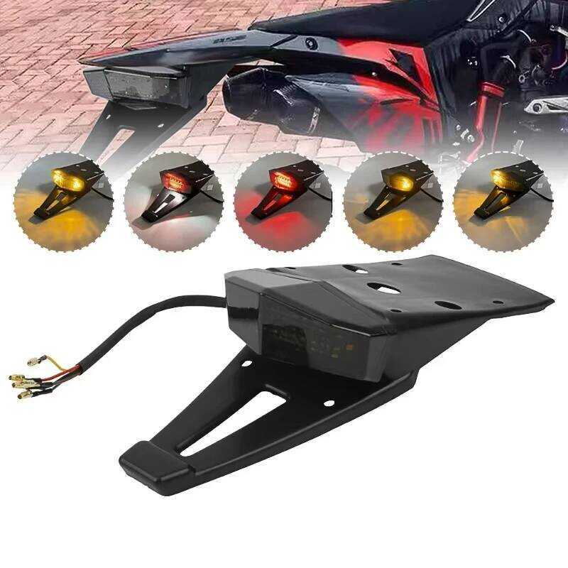C Universal Motorcycle LED Rear Tail Lights Bee X Electric Bike Fender Enduro Pit Bike Tail Lights