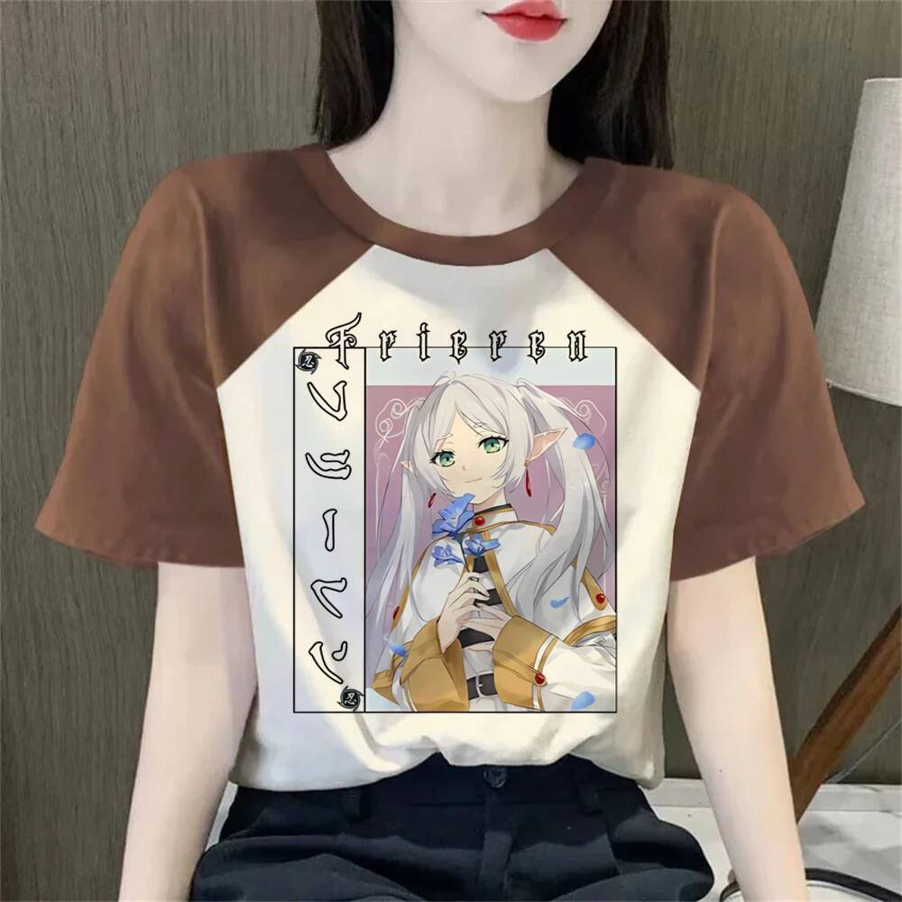 Frieren เสื้อผู้หญิง clearance gyaru jojifuku ทางเลือก Retro เสื้อ vintage ความงาม 2000s มังงะ