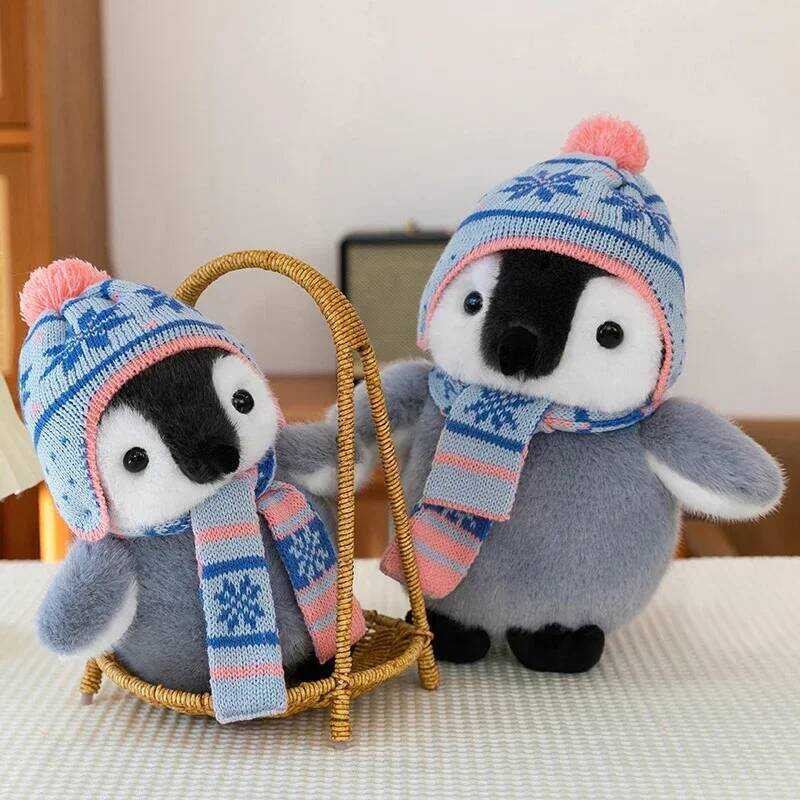 C 15/23/30Cm Hat Penguin Plush Toy Kawaii Simulated Penguin Doll Soft Pillow Plush Stuffed Toys Chi