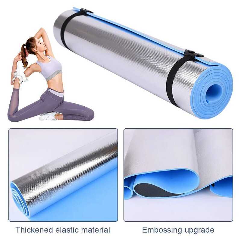 C Waterproof Yoga Mat EVA Exercise Pad Thickened Aluminum Membrane Exercise Mat Portable Multifunct