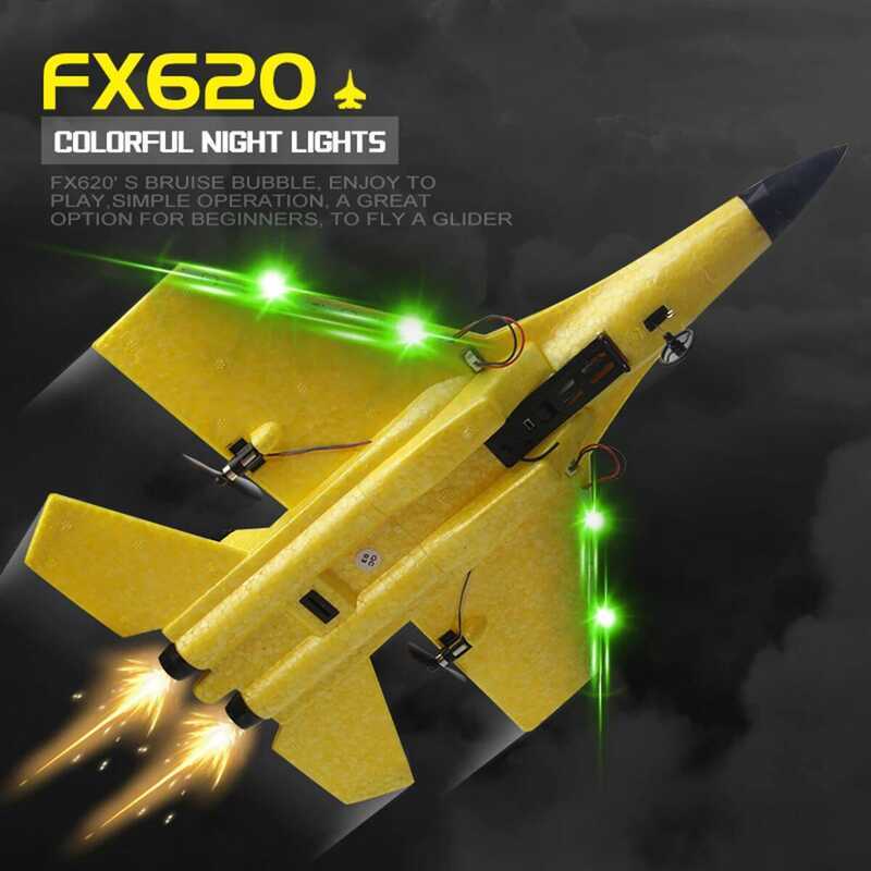 C Fx620 RC Plane Su35 Fixed Wing Fighter Jet Remote Control Electric Aircraft Model Night Lights Pl