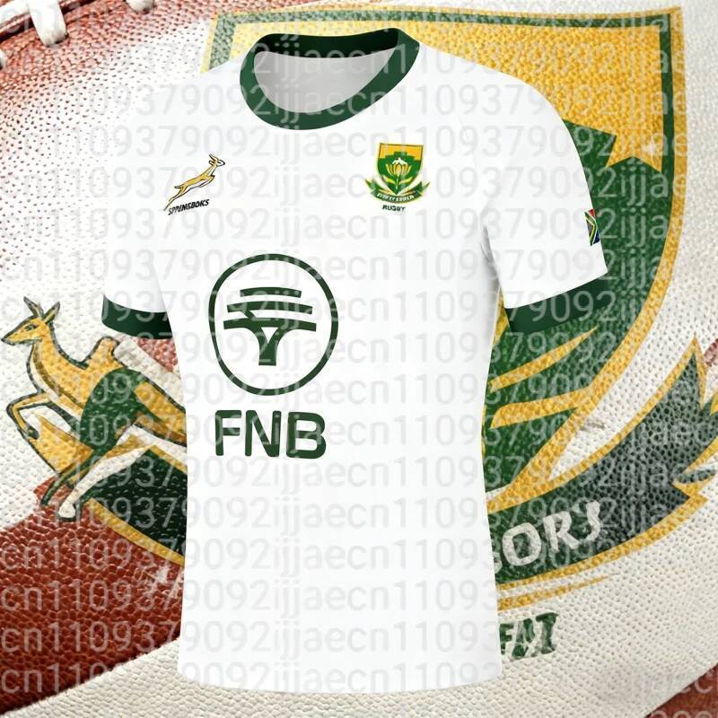 2026 ฤดูร้อนผู้ชายใหม่ South African Rugby Training Uniform Sport Quick-drying เสื้อยืด Top Jersey FamilyMatching Breathable เสื้อกีฬา