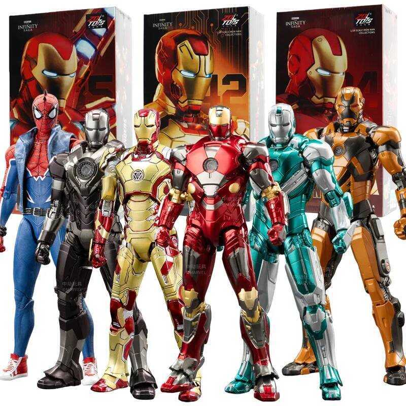 C Marvel ZD Toys Iron Man Figure Mk3 Mk4 Mk85 Mk42 Mk18 Mk1 Spider-Man Ps4 Iron Spider Action Figur