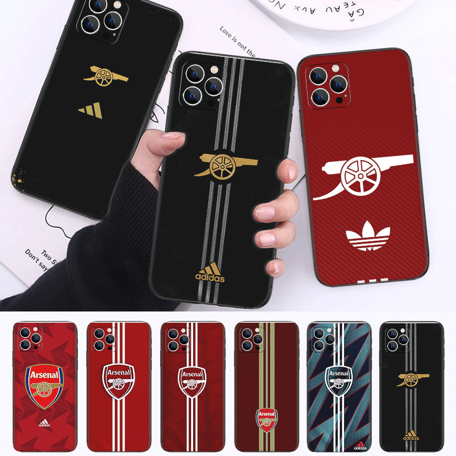 สําหรับ iPhone XS Max 11 12 13 Pro Max Mini ความเข้ากันได้เคสโทรศัพท์ TPU ฝาครอบป้องกันแบบนุ่ม arsenal FC K3
