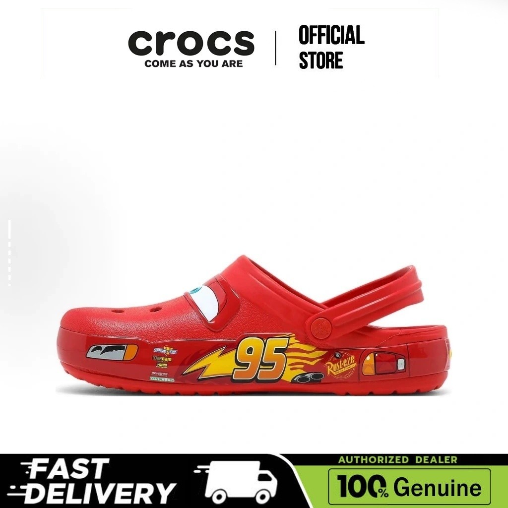 【100% Genuine】Crocs Classic clog "Lightning McQueen" light up Sandals for Children's and adult
