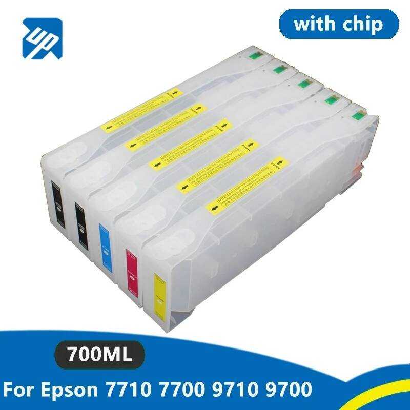 5 700ml x Refillable Ink Cartridges for epson pro7700 pro7710 pro9700 pro9710 Pro 7700 7710 970