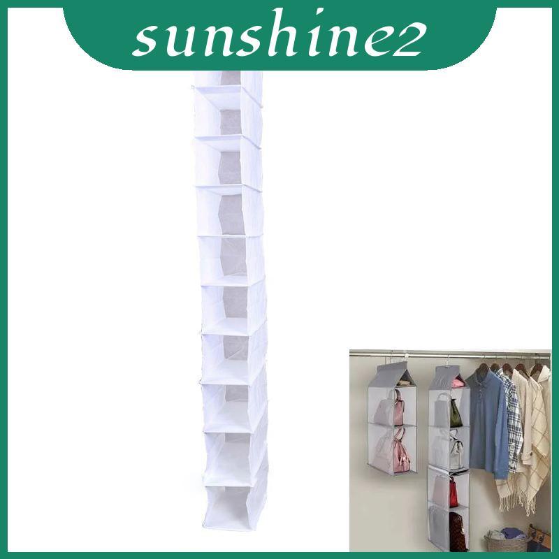 Elegant Minimalist Design 10 ชั้นแขวนสําหรับตู้เสื้อผ้าในห้องนอนสีเบจและสีเทา