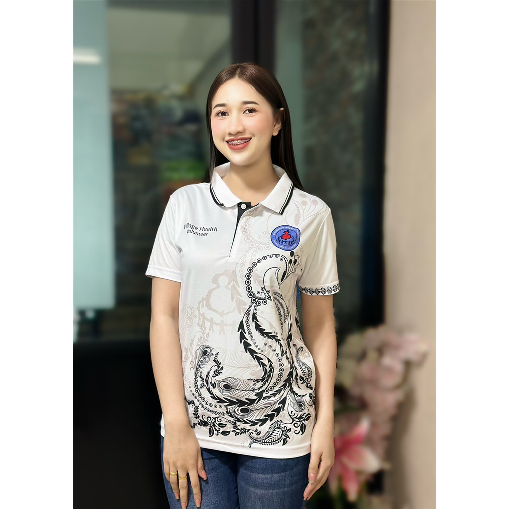เสื้อพิมพ์ลาย อสม.ลายหงส์ทอง