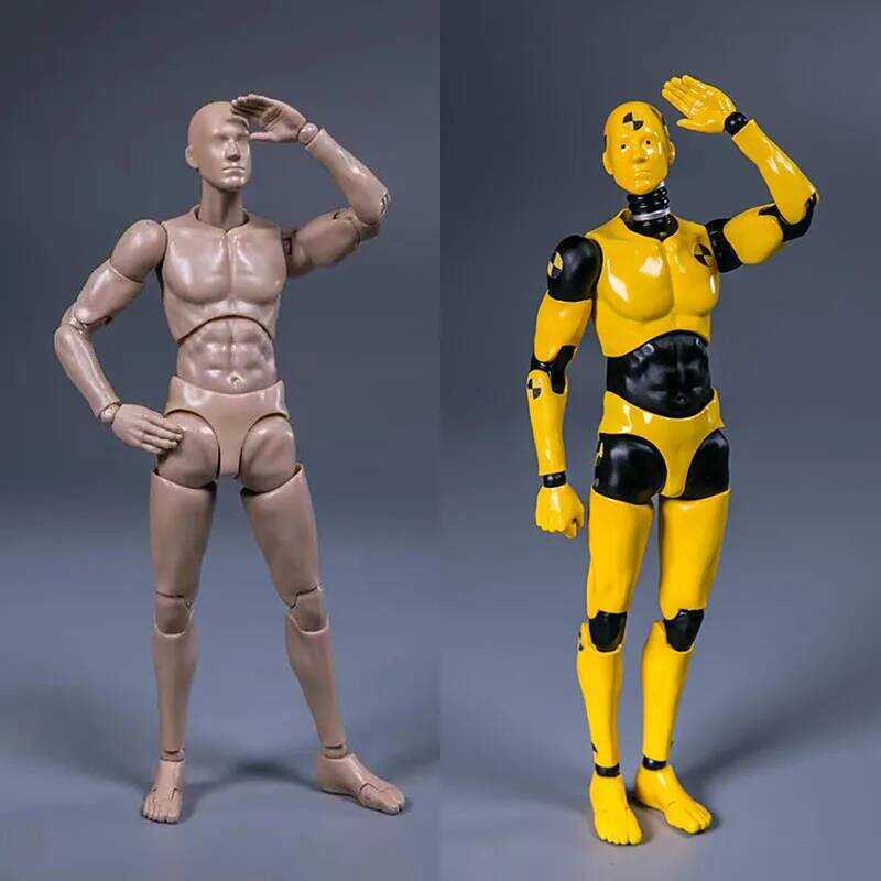 C 1/12 DAMTOYS Dps01 Dps02 Yellow Testman Crash Test Dummy Model 6 Inch Action Figure Doll For Hobb