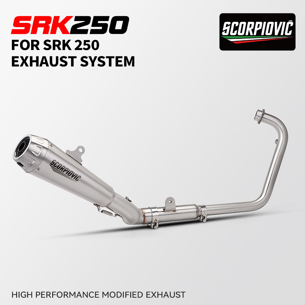 สําหรับ QJ250 250RR SRK250 รถจักรยานยนต์ไอเสียด้านหน้า Link ท่อ Escape Muffler ท่อ SRK450 ท่อไอเสีย
