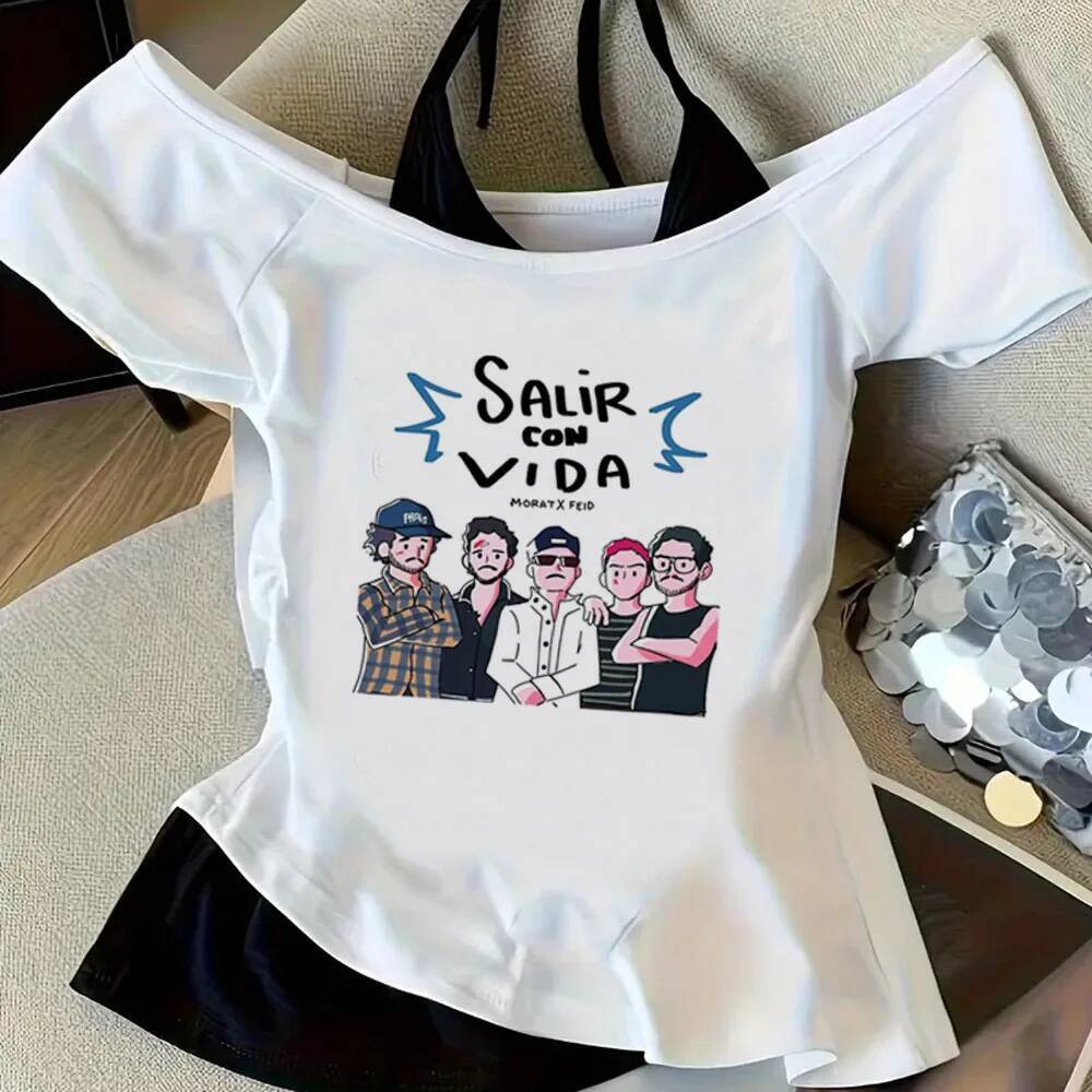 Morat crop top สุภาพสตรีตลก kawaii ทางเลือก Grunge party t เสื้อเกาหลีแฟชั่น baddie 2000s ทางเลือก g