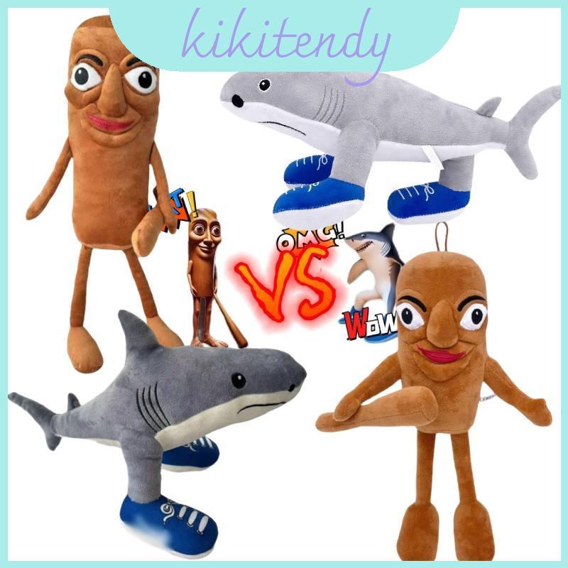 Shark ตุ๊กตาสัตว์ Plushie Plushie พร้อม Pp Cotton Filling ขนสั้นสําหรับเด็ก
