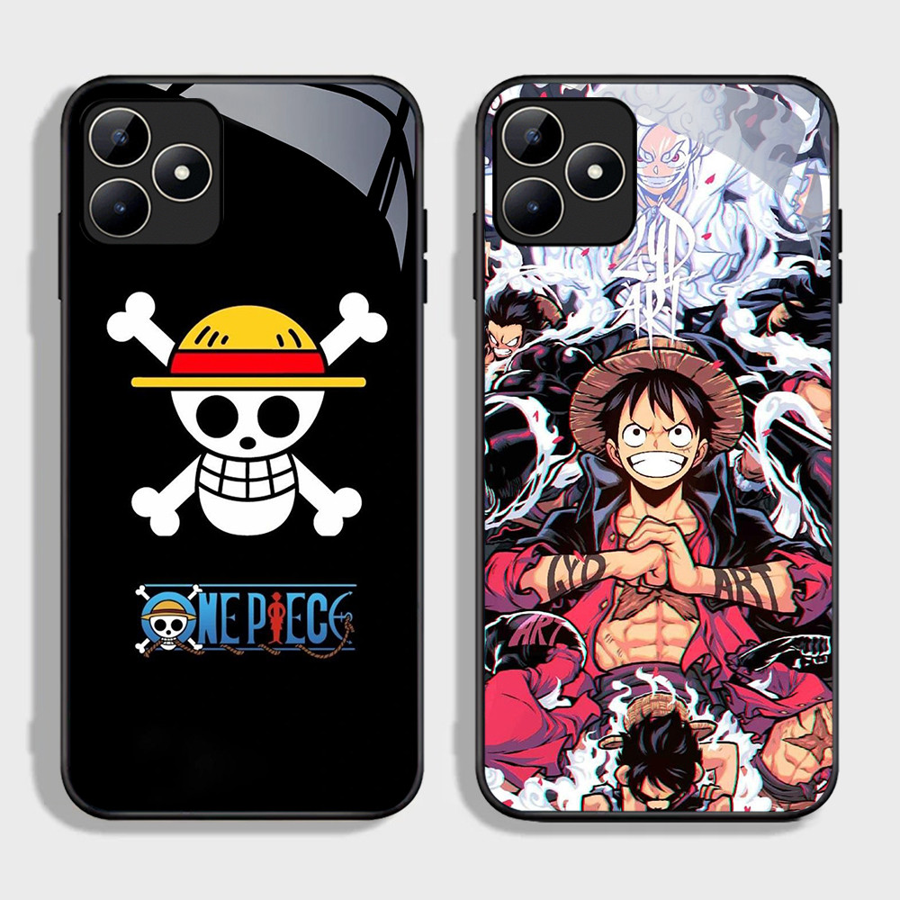 FB-30 One Piece Monkey D Luffy HD Glass CaseปลอกKacaสําหรับOPPO Reno A9X 2F A9 F11 2019 A74 A16 2Z A