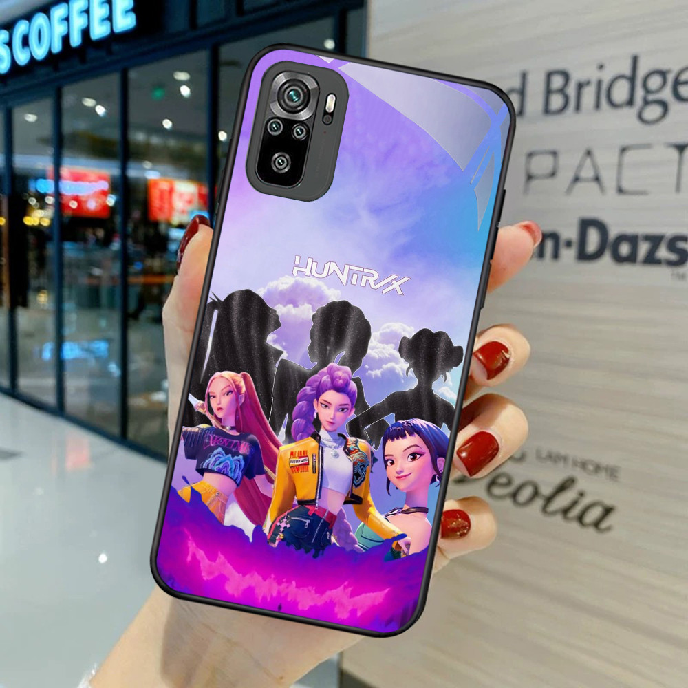 SAMSUNG FB-19 KPop Demon Hunters HD Glass CaseปลอกKacaสําหรับSamsungหมายเหตุS24 A16 A06 J6 A26 A56 S