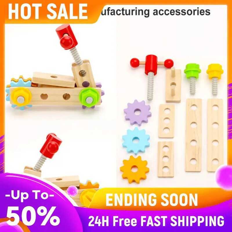 C Wooden Tool Set Eduional Toys Construction Preschool Learning Activities For Kids 2 3 4 5 Year Ol