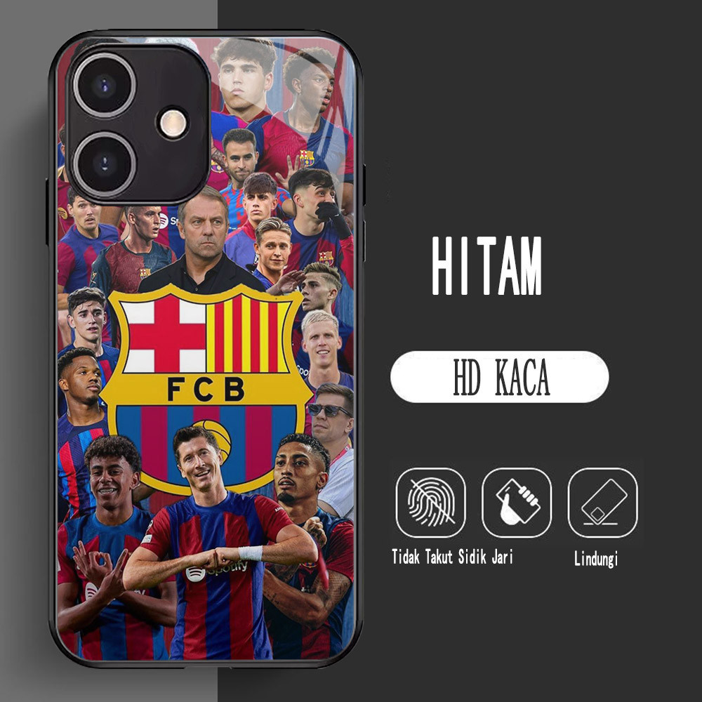 Y-17 Club_Barce_lona HD Glass Casing สําหรับ OPPO Reno 13 13F A5i A3X A3 A79 5G Case