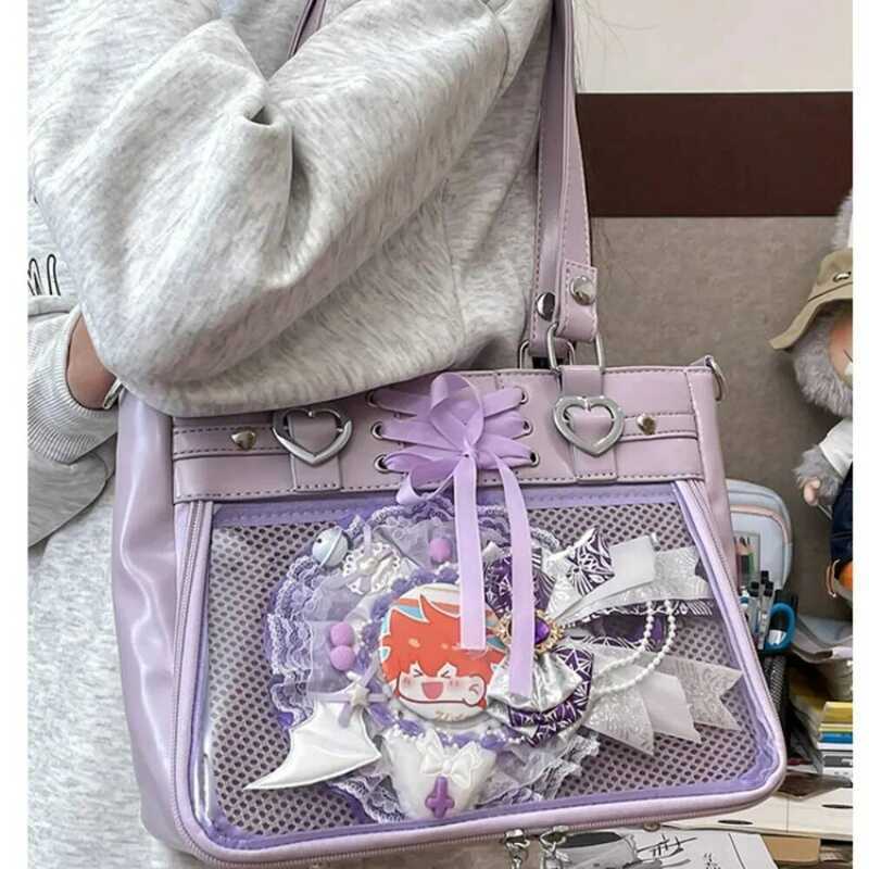 C New Y2k JK Uniform Portable Shoulder B Commuting Comic Exhibition Crossbody B Sweet Cool Women's
