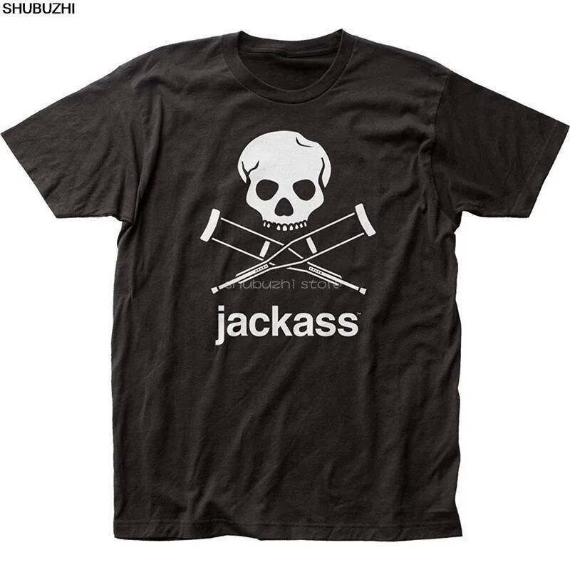 แฟชั่นบุรุษJackassโลโก้กราฟิกพิมพ์สีดําTเสื้อแฟชั่นคลาสสิกของขวัญที่ไม่ซ้ํากันsbz6128