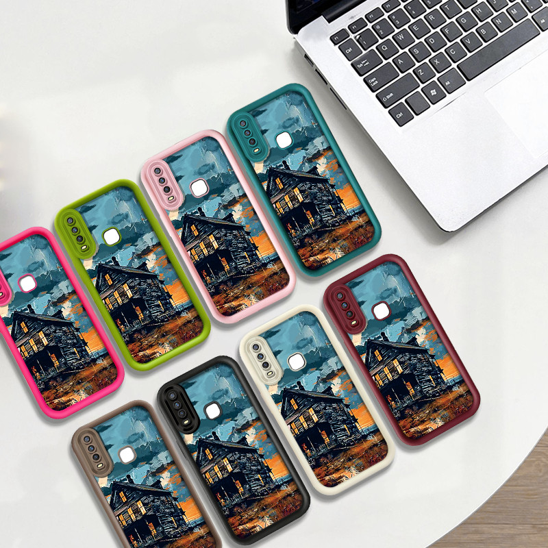 แฟชั่น Graffiti Artistic House เคสโทรศัพท์สําหรับ VIVO Y50 Y30 Y30i Y55 Y75 Y77 Y91 Y95 Y91C Y91i Y9