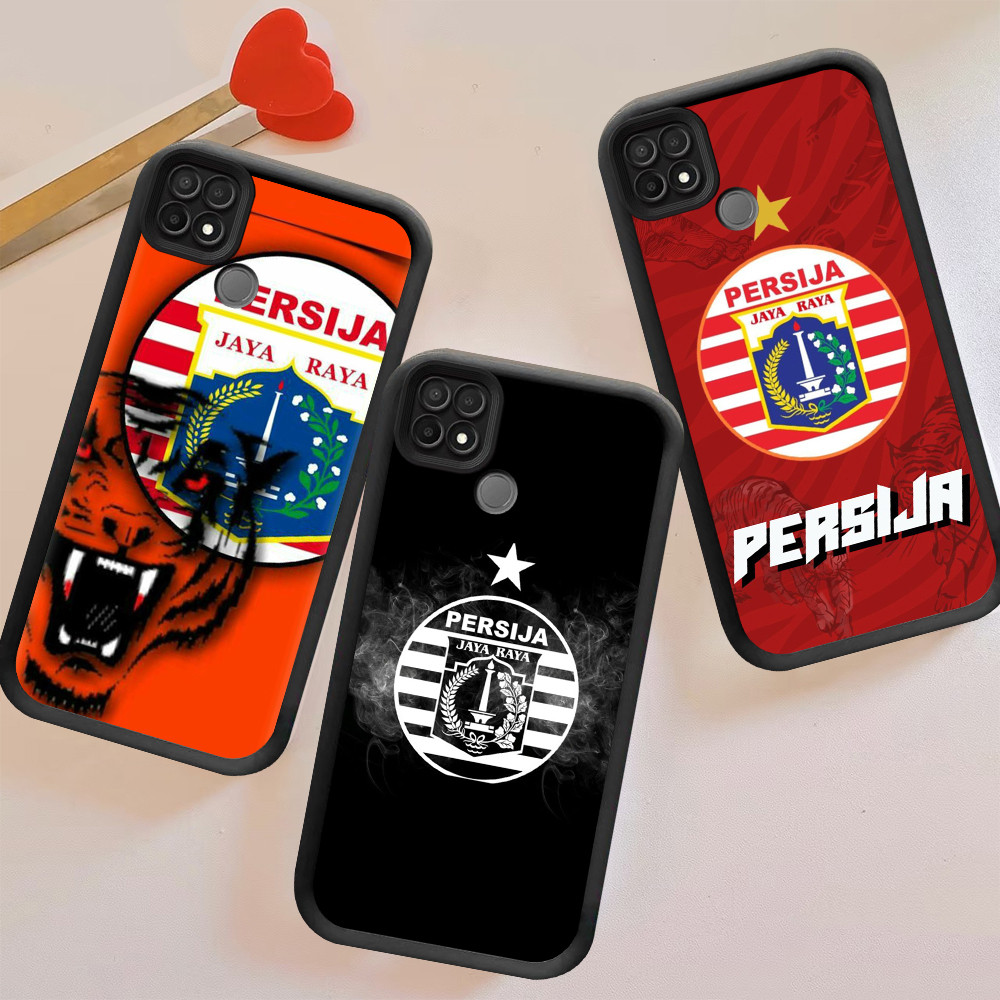 เคสสําหรับซิลิโคนสีดํา OPPO A7 A5S A57s A74 A72 A58 A57e 2018 5G FB-34 Persija JAYA