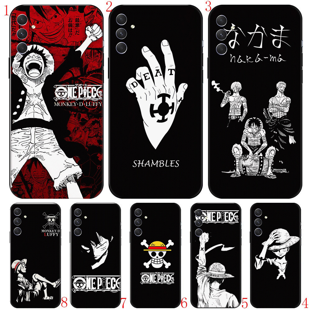 SAMSUNG สําหรับSamsung A6 A8 Plus A7 A9 A10 A10S A11 A12 A13 ความเข้ากันได้TPUเคสโทรศัพท์นุ่มฝาครอบป้องกันOne Piece Luffyกรณีการศึกษา