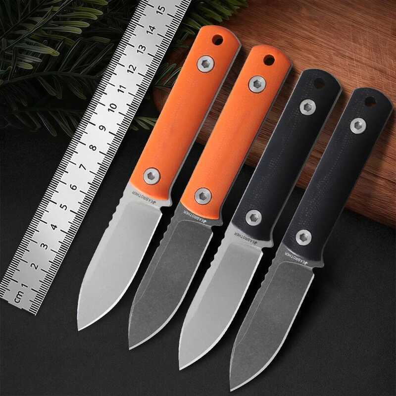C JEABROTHER Dc53 Steel - G10 Handle, Fixed With Sheath, Survival Cutter, Courier , Box Cutter, EDC