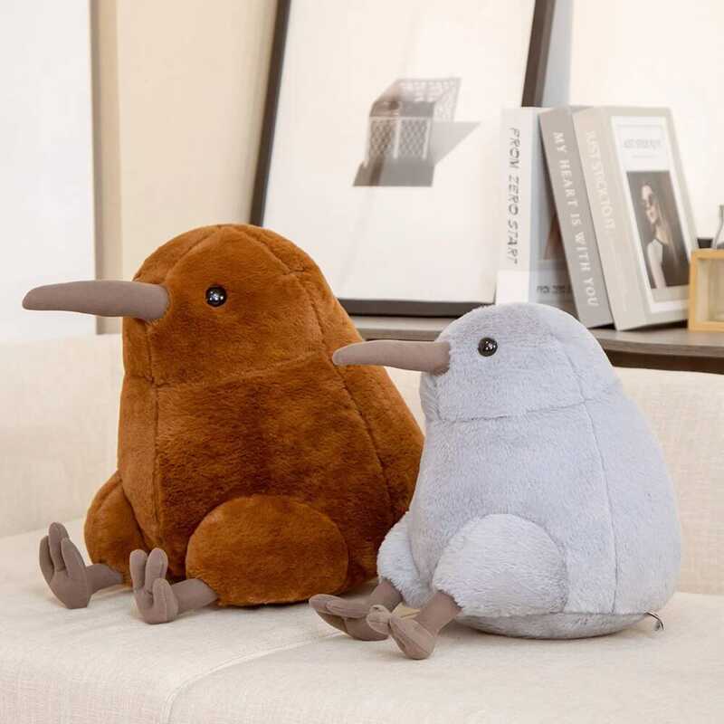 C 30/40Cm Simulation Kiwi Bird Plush Toys Kawaii Kiwi Bird Animals Doll Soft Stuffed Brown Kiwi Pil