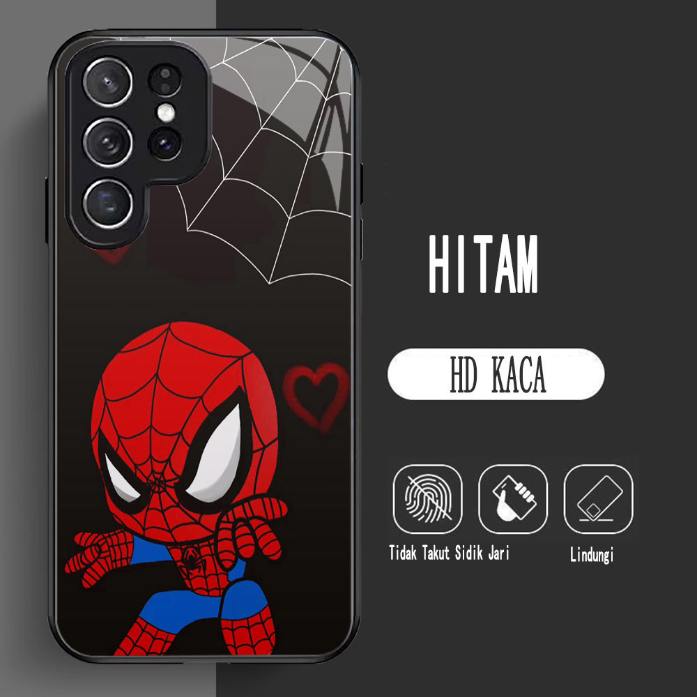 Y-2 Spider-Man HD Glass Casing สําหรับ Samsung Galaxy S24 S21 S25 Plus Ultra FE Case