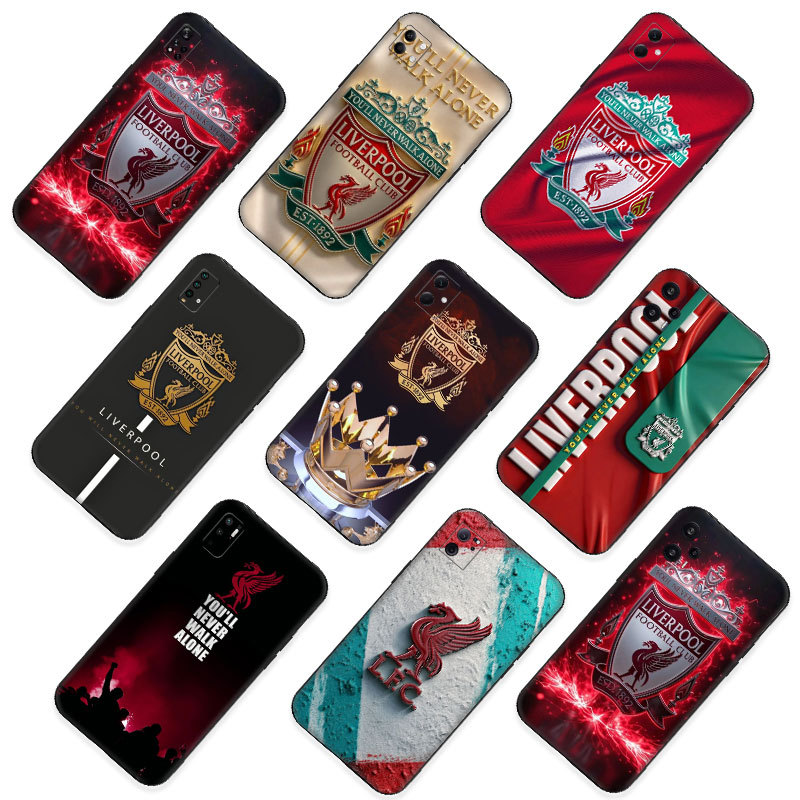 สําหรับRedmiหมายเหตุ10 Pro Max 10S 10T 11S 11t Plus 11EฟุตบอลClub Liverpool LFC ea.9 TPUซิลิโคนสีดํา
