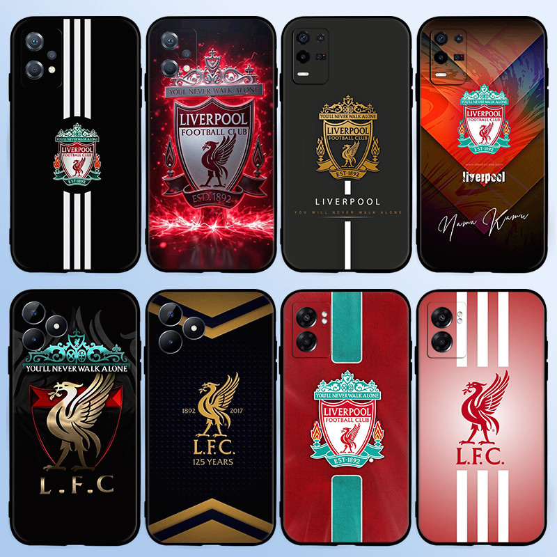 สําหรับRealme 3 5 6 7 8 Pro 5i 5s Q 6i 7i Liverpool FC TPUซิลิโคนอ่อนนุ่มสีดําเคสโทรศัพท์ 5Y5
