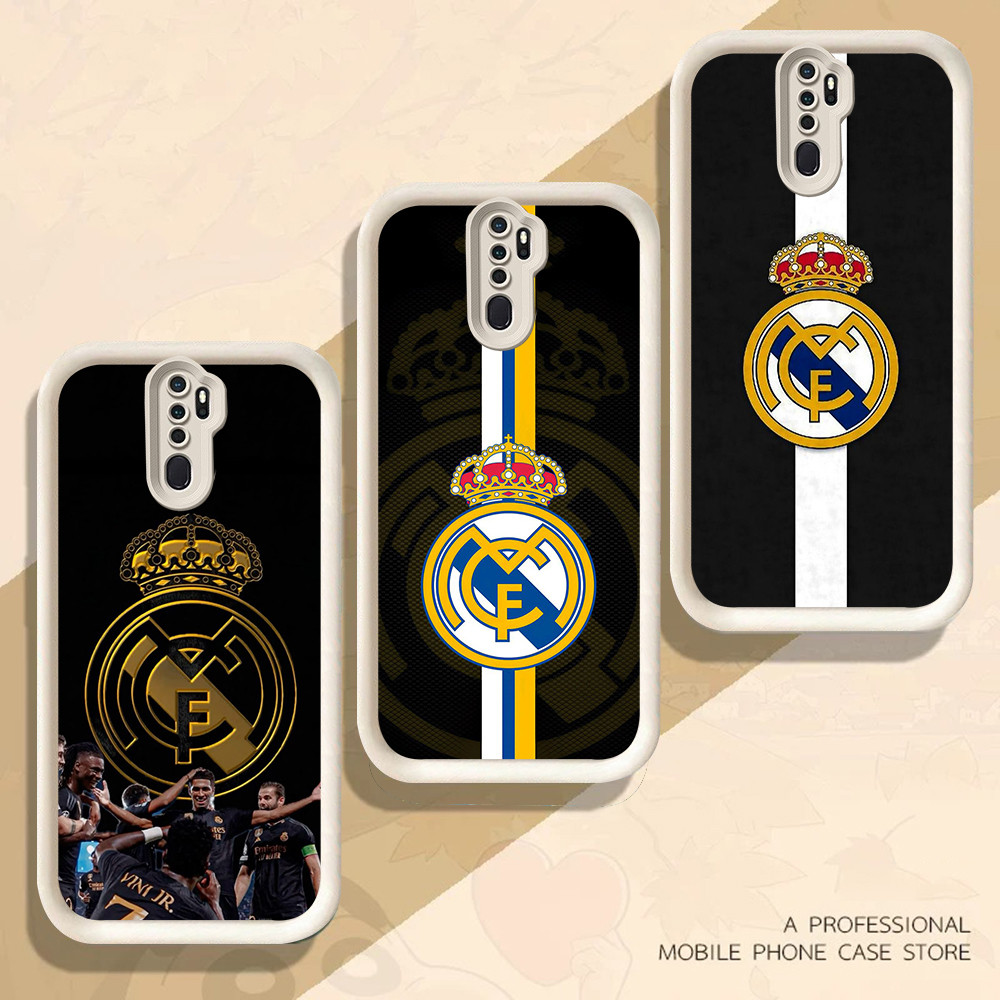 เคสสําหรับซิลิโคนสีดํา OPPO Reno F23 F21 10 F19S F9 F25 Pro 5G FB-36 Real Madrid Club ฟุตบอล