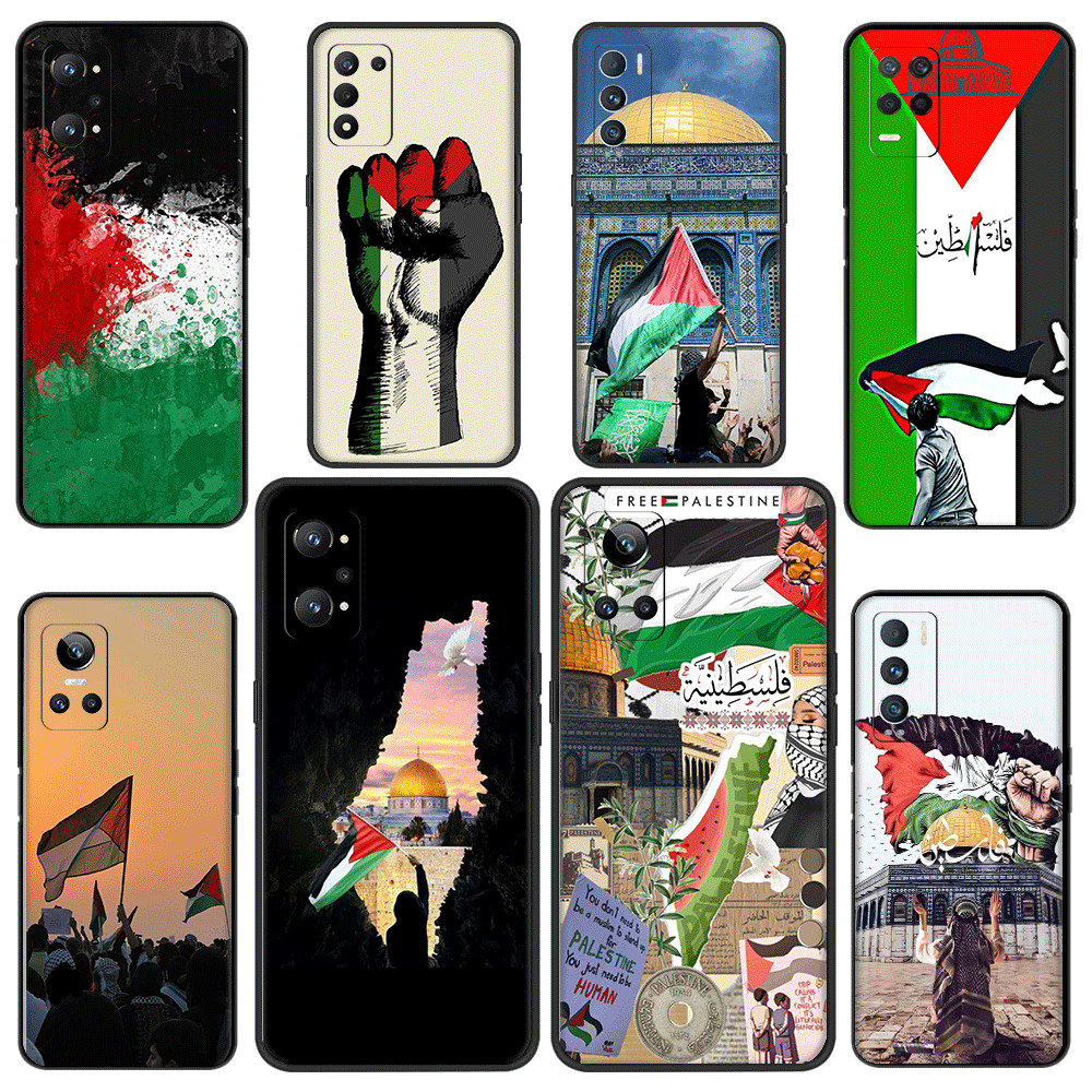 สําหรับRealme 8S 8i 9i 9 10 Pro Plus 12 12Xเคสโทรศัพท์TPUฝาครอบป้องกันแบบนุ่มฟรีGazaฟรีPalestine